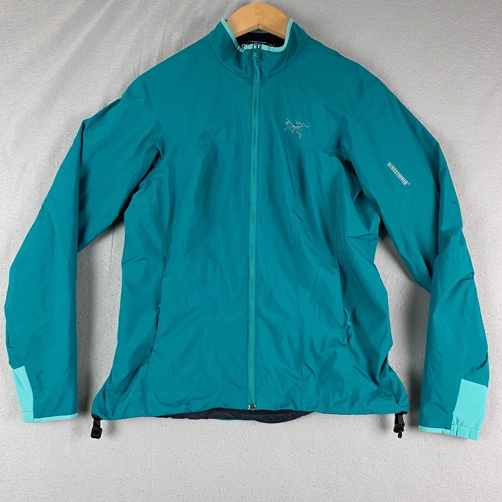 Arc'teryx Womens Windstopper Jacket  S P 4-6 Full Zip Teal Windbreaker